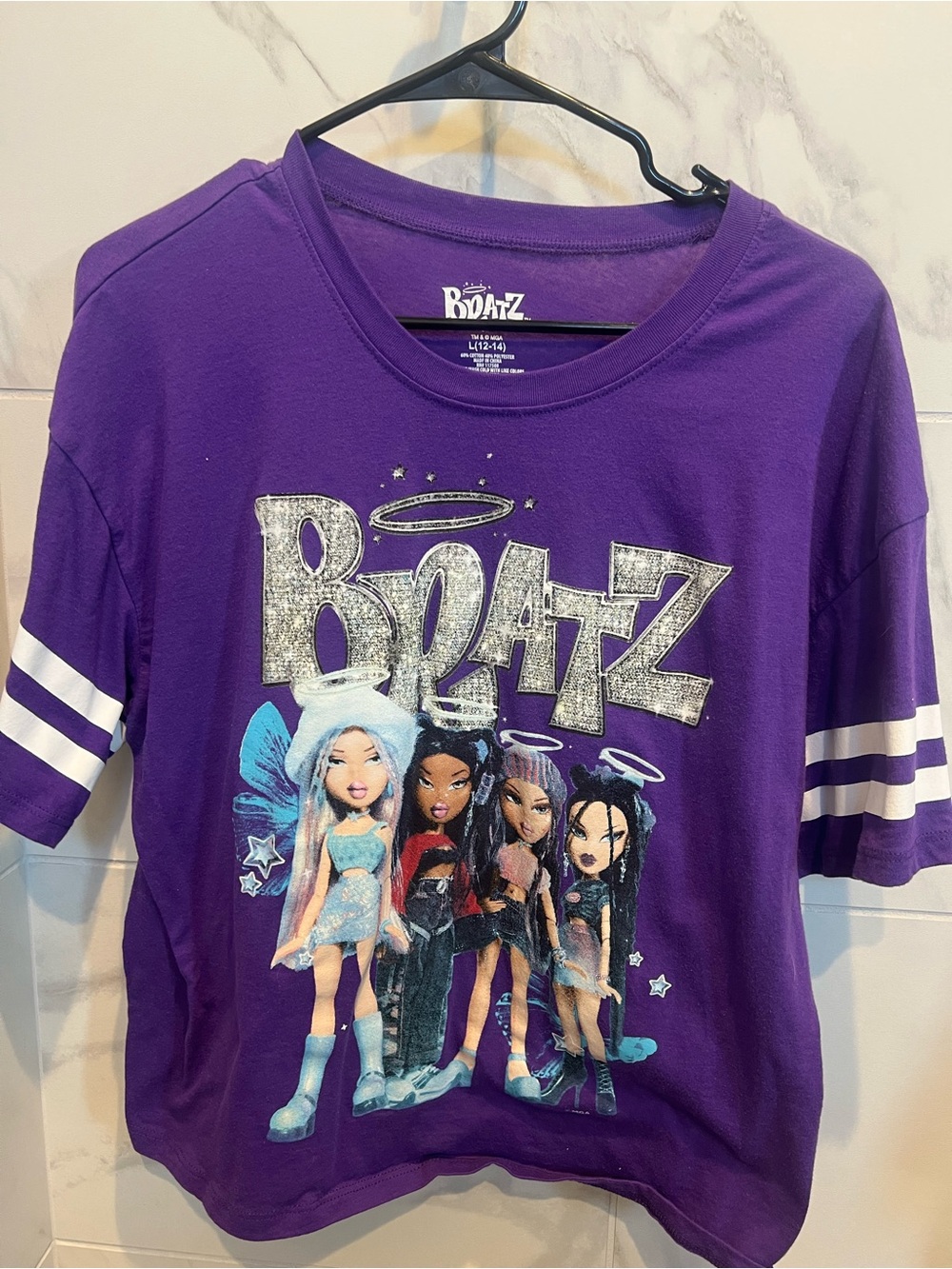 Bratz  women Purple Graphic Tee size L